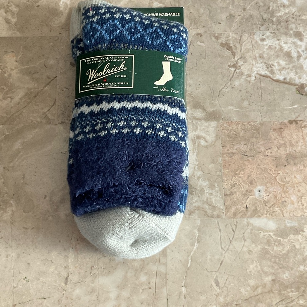 Woolrich Navy and Light Gray Casual Socks